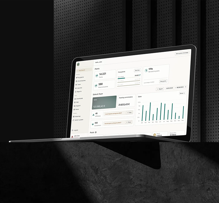 Crafted a custom sales management platform that increased revenue from €200K to ��€8M in <1 year